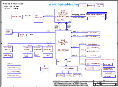 Dell XPS 14z  LA-7451P P24G (PLW00) 2011-07-12 Rev 1.0 Schematic